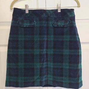 Talbots Petites Plaid Corduroy mini‎ skirt 6p